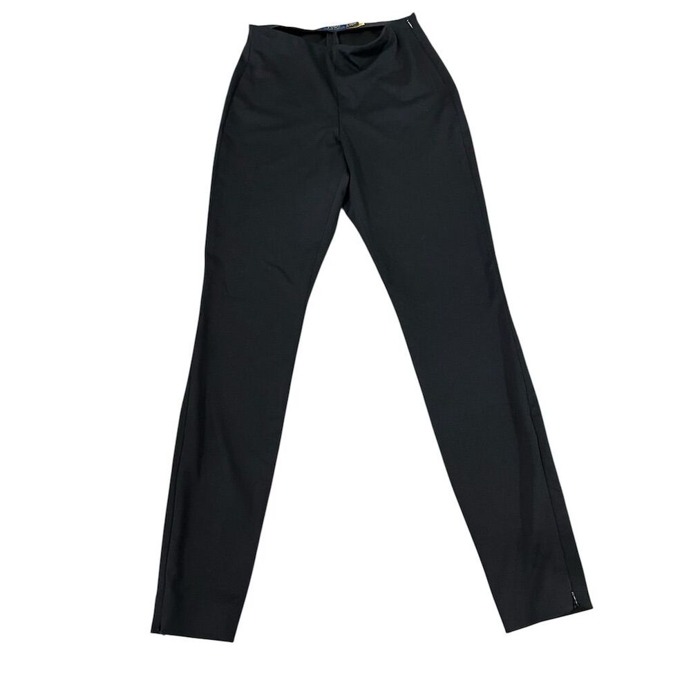 Ralph Lauren Women's Black Leggings Size S Casual Sleek Fit Zip Detail